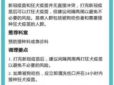 狗疫苗间隔时间（探索合理的狗疫苗接种间隔时间以确保最佳保护）
