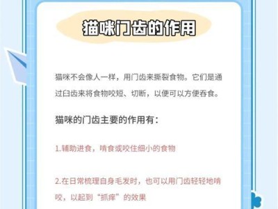 猫咪牙齿的知识大揭秘（探索猫咪牙齿的成长与保健）